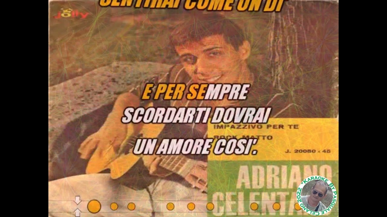 Adriano Celentano   Impazzivo per te KARAOKE FAIR USE