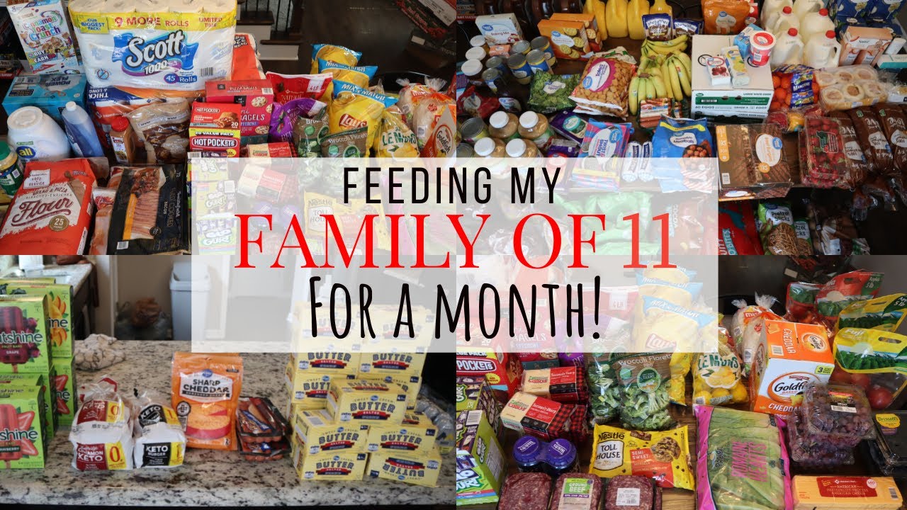 THAT'S ALOT OF FOOD!! - FAMILY OF 11 MONTHLY GROCERY HAUL
