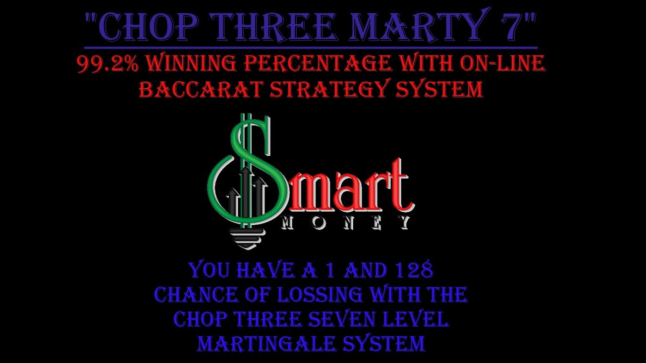 Chop 3 Marty 7 Strategy with a 99.2% On-Line Baccarat Winning Strategy System