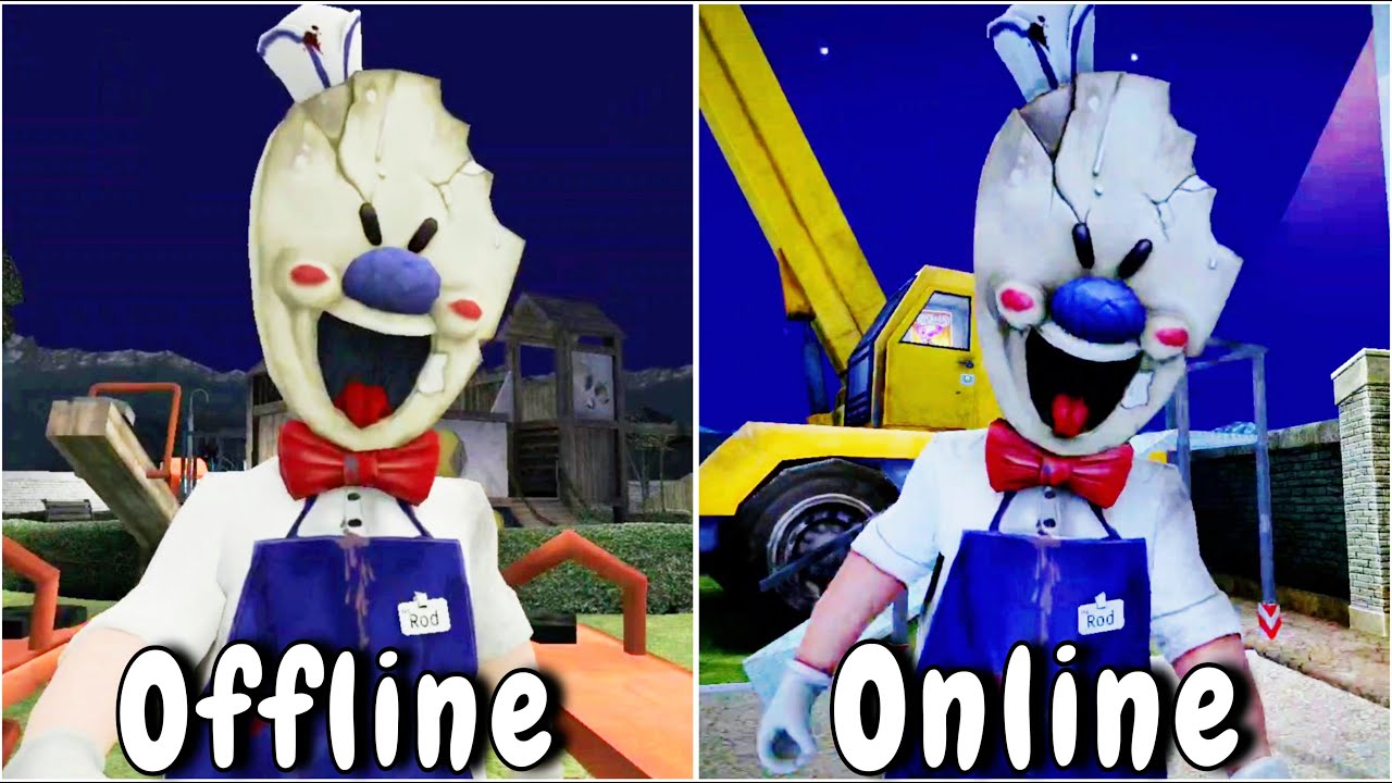 Ice Scream Old Offline Version And New Online Version Full Gameplay