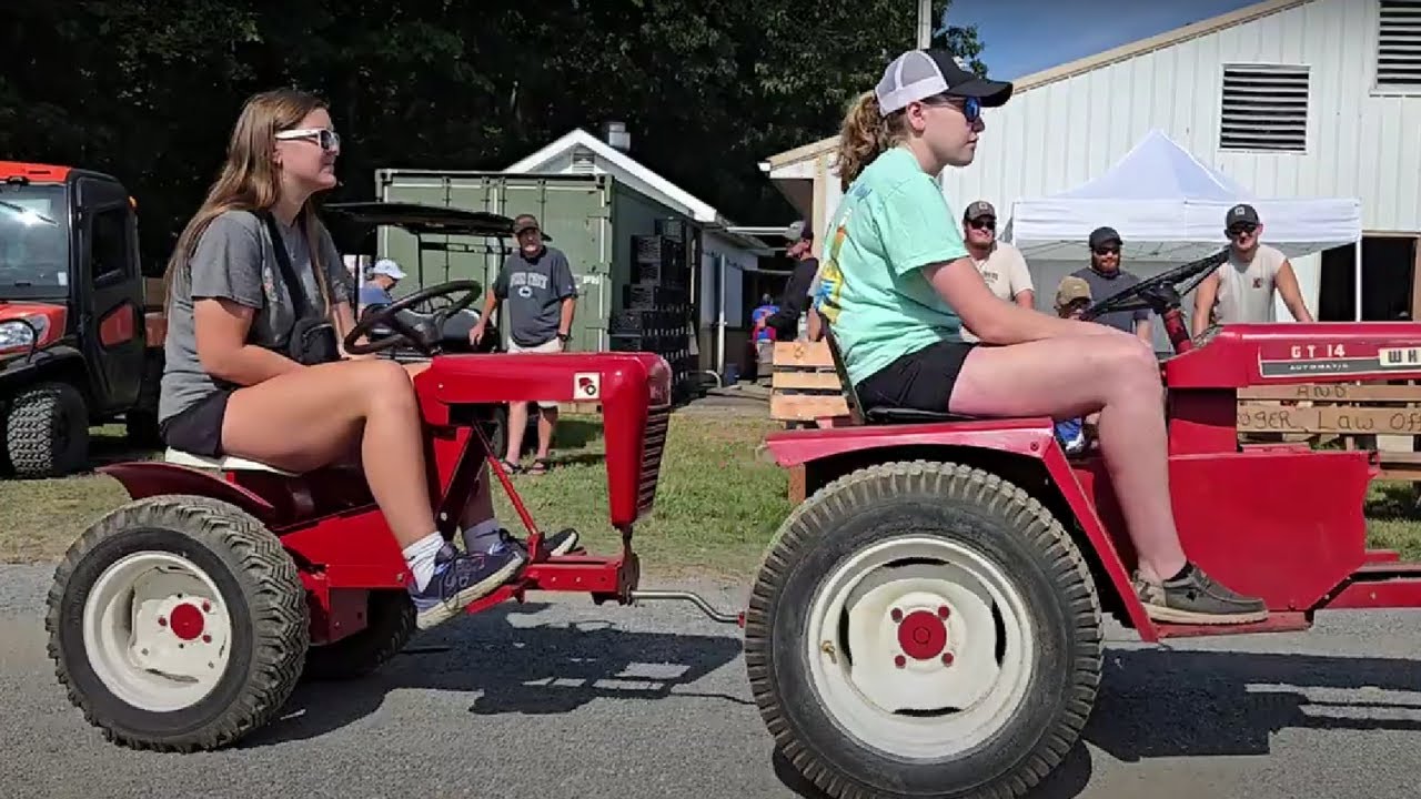 Classic Lawn Tractors drive-by parade enjoy!