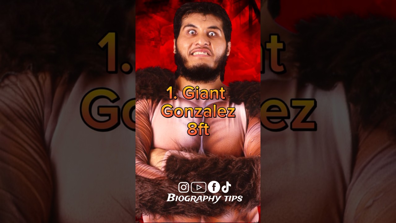 Top 10 tallest WWE 😱 wrestlers 🤼&zwj;♀️ of all time #shorts #trending #world #data #tallest #wwe