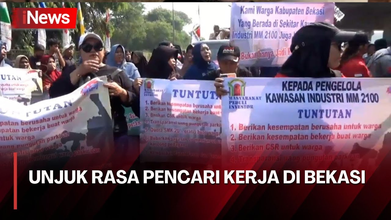 Ricuh, Pencari Kerja di Bekasi Tuntut Prioritas Tenaga Lokal di MM 2100