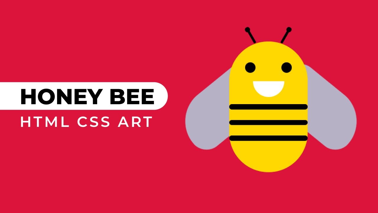 Honey Bee CSS Art |  Pure CSS Tricks