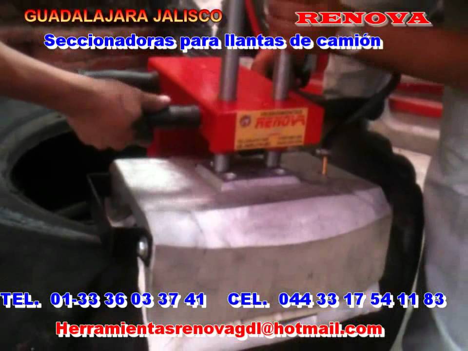 Maquina seccionadora de llantas
