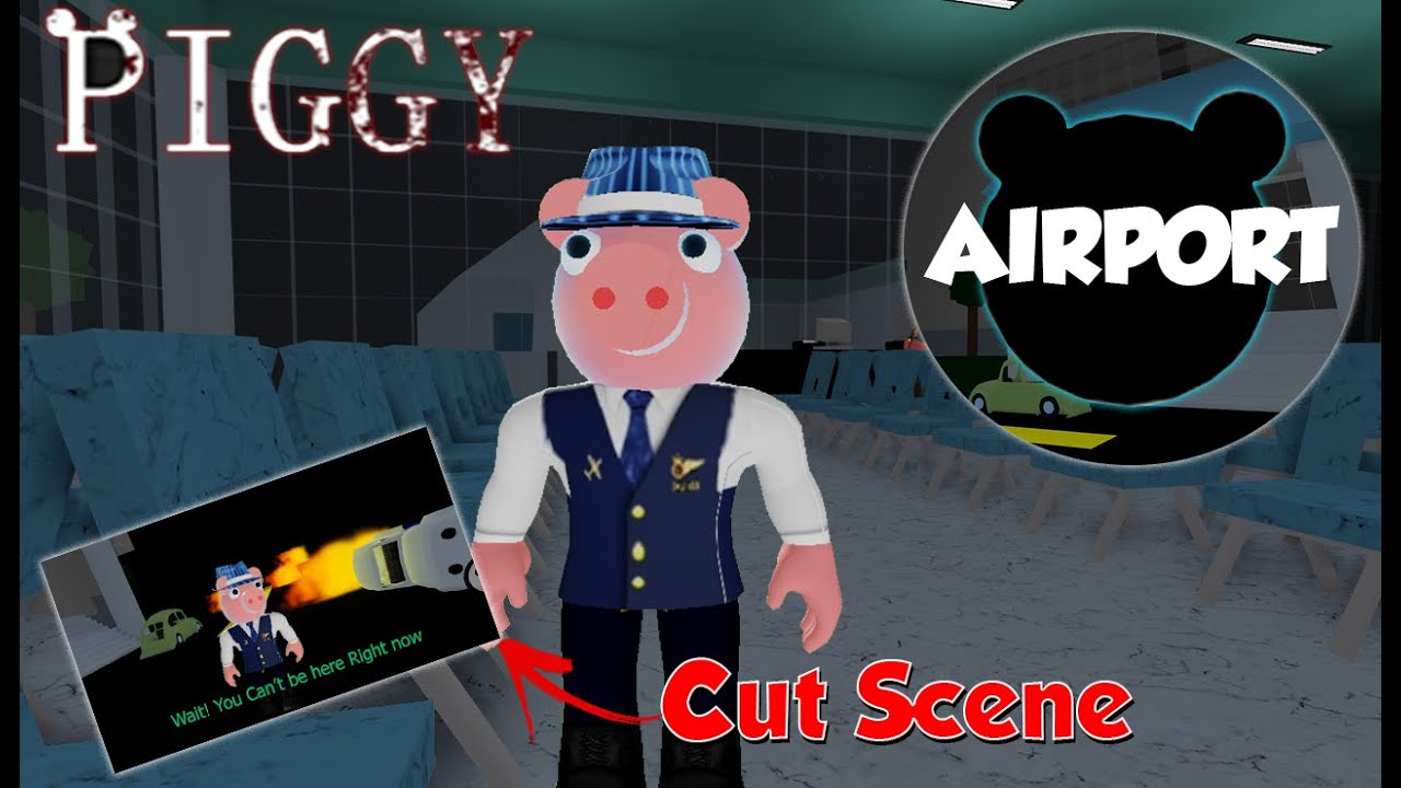 ROBLOX PIGGY CH 15 AIRPORT MAP with CUT SCENES NEW PILOT PIG SKIN | ( FAN MADE ) CUSTOM BUILD MAP