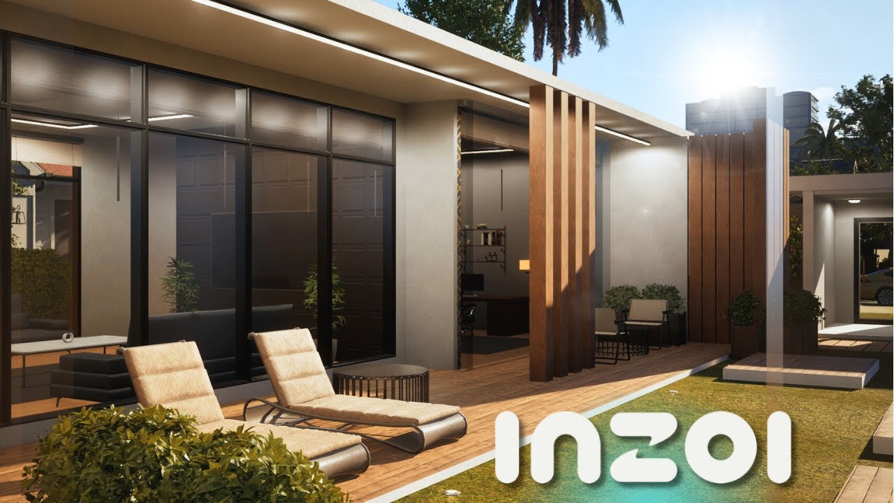 inZoi - Bliss Bay Modern Single Zoi House - Speed Build (ASMR)