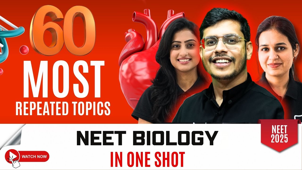 Top 60 Most Repeated Topics For NEET 2025 Biology | Watch Before NEET 2025 Exam | NTA Latest Update