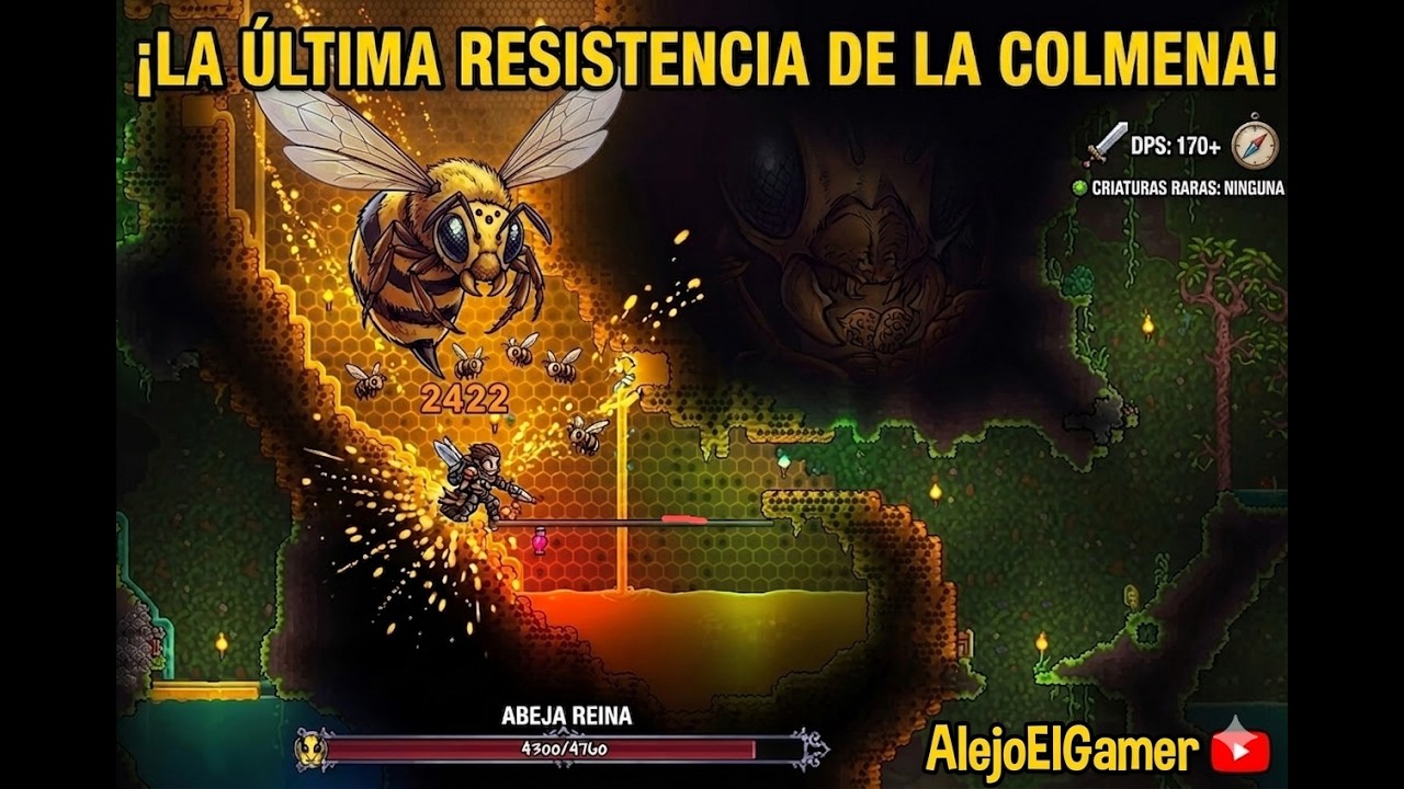 Terraria Invocador | Cristal, Fulgor y Abeja Reina #gaming  #terrariaost  #terrariaboss #terraria