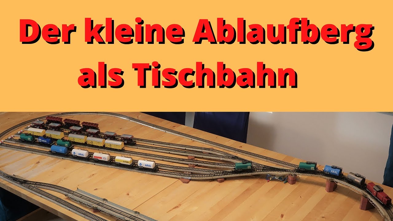 Ablaufberg als Tischbahn, analoge Märklin H0 M-Gleis Bahn, nur zum Spaß haben