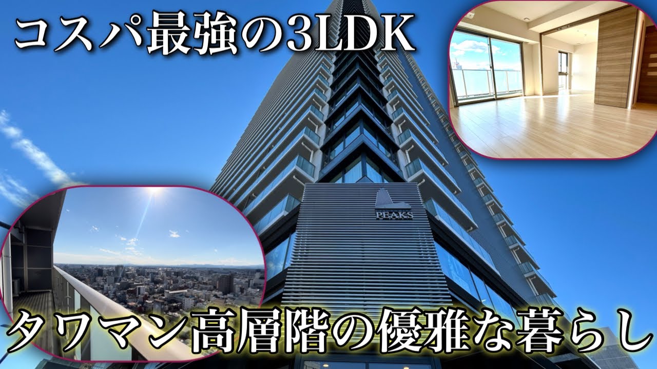 《コスパ最強の3LDK》タワマン高層階の優雅な暮らし　宇都宮の中心部に位置する好立地、高層階のタワーマンションマンション