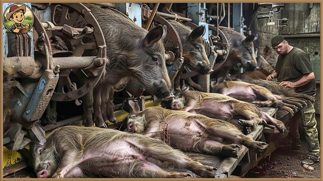 Wild Boar Farm - How Farmers Raise And Process Millions Of Wild Boars | Farming Documentary