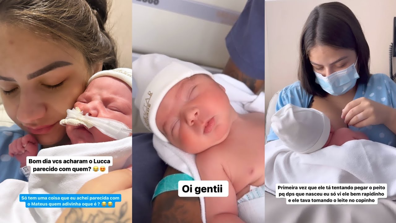LUCCA TOMOU O PRIMEIRO BANHO