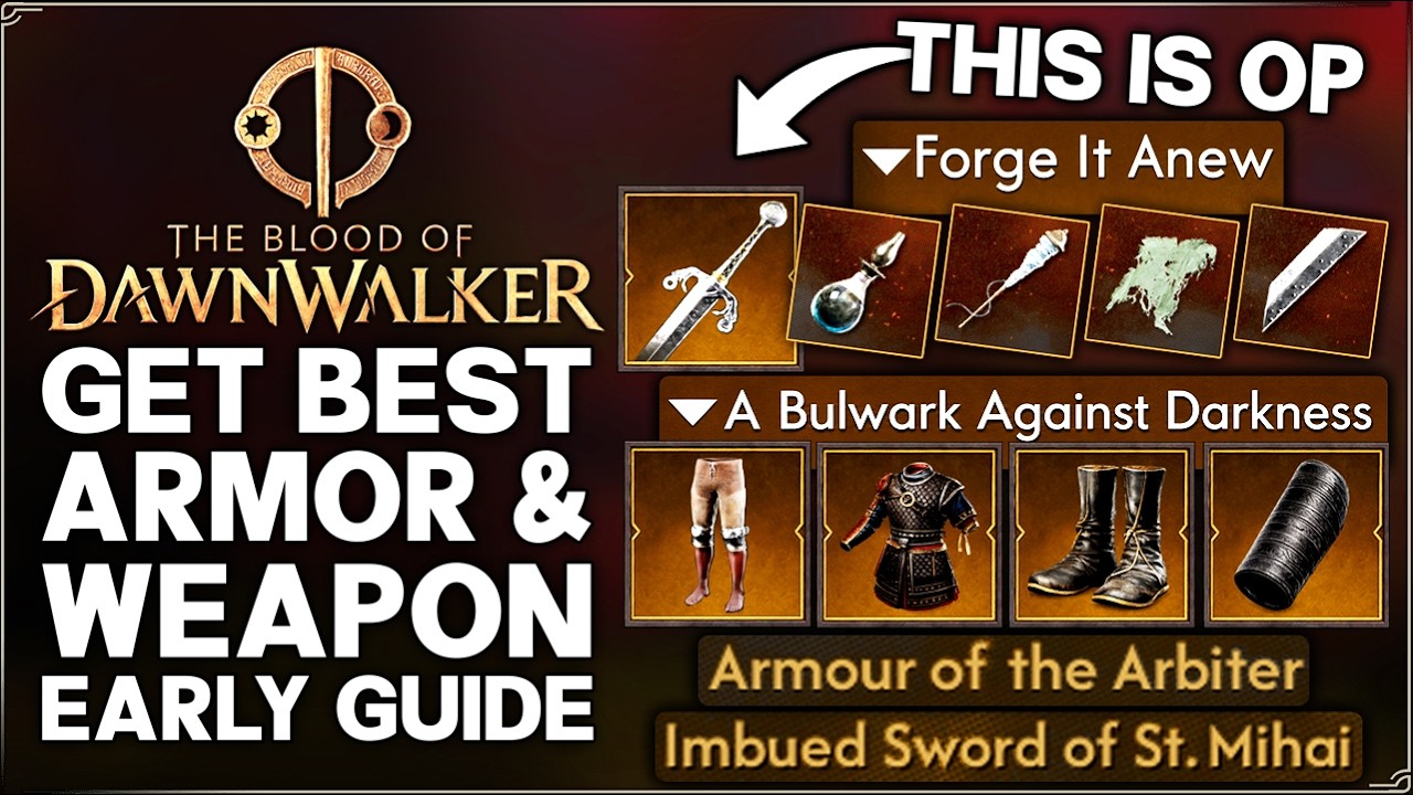 Blood of Dawnwalker &mdash; Гайд: Как быстро и рано получить ЛУЧШИЙ легендарный Серебряный меч и сет бр...