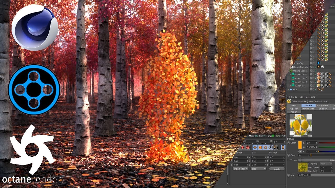 How to Create A Human Leaf Animation With X-Particles & Cinema4D (Colored Nature) Tutorial