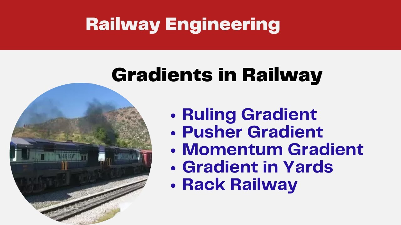 #Gradients in #railway #ruling gradient, #Pusher Gradient, Momentum gradient, Rack Railways
