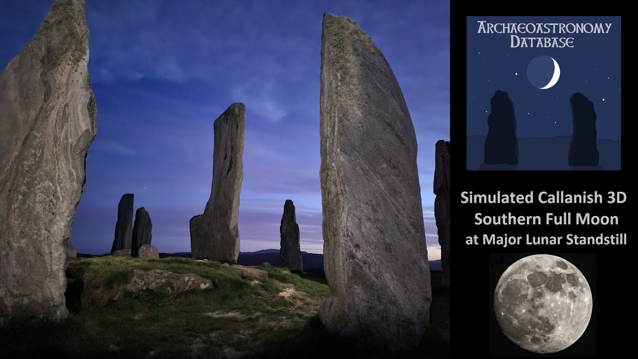 Live Stream SIMULATED Callanish I Major Lunar Standstill Southerly Moon Near Full