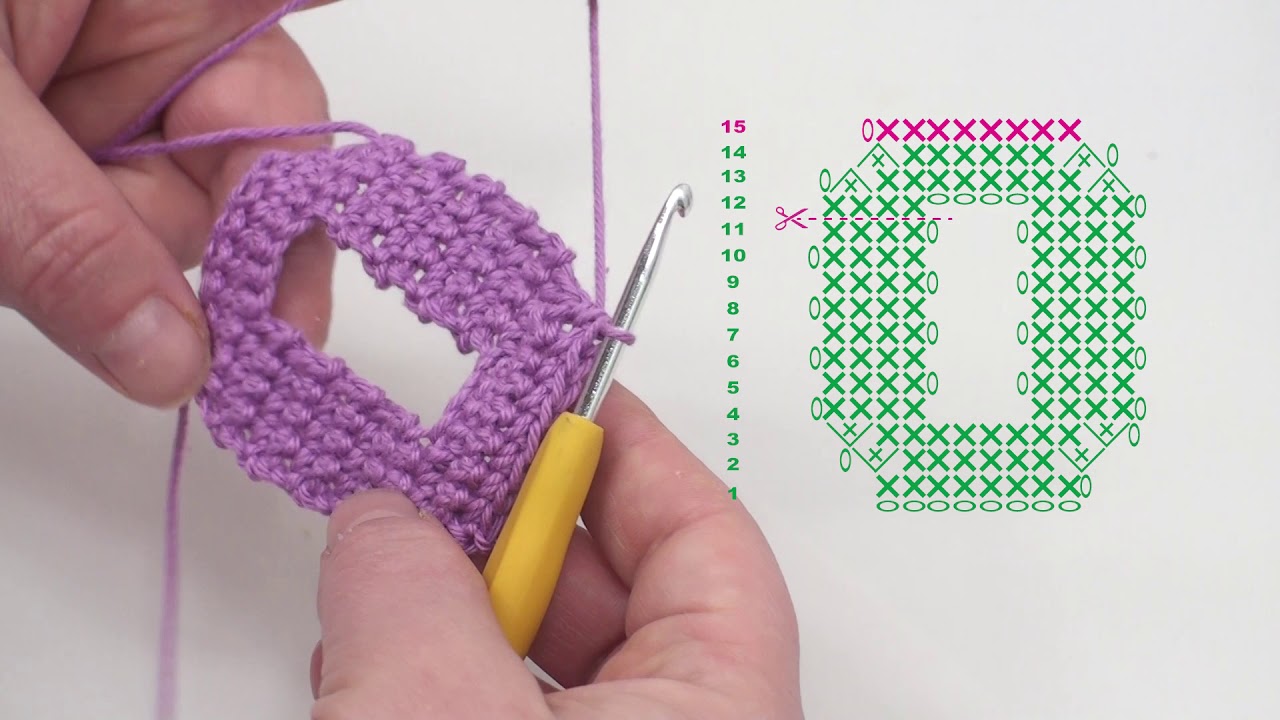 Litera O crosetata | Tutorial cu schema pas cu pas | Alfabet crosetat