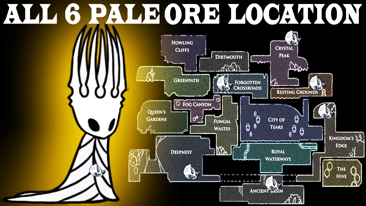Hidden Pale ores , All 6 hollow knight pale ore location (Click Show more for TIme markers)