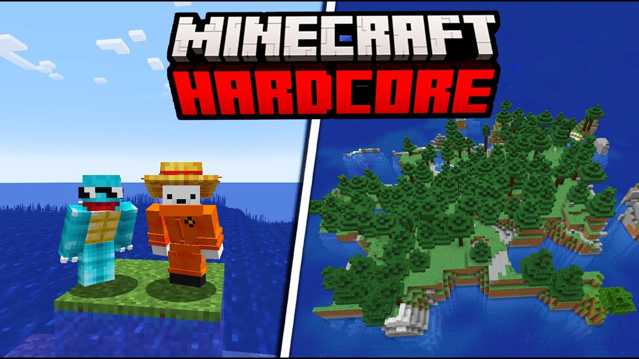 MINECRAFT DUO HARDCORE na BEZLUDNEJ WYSPIE (3/1000) DNI