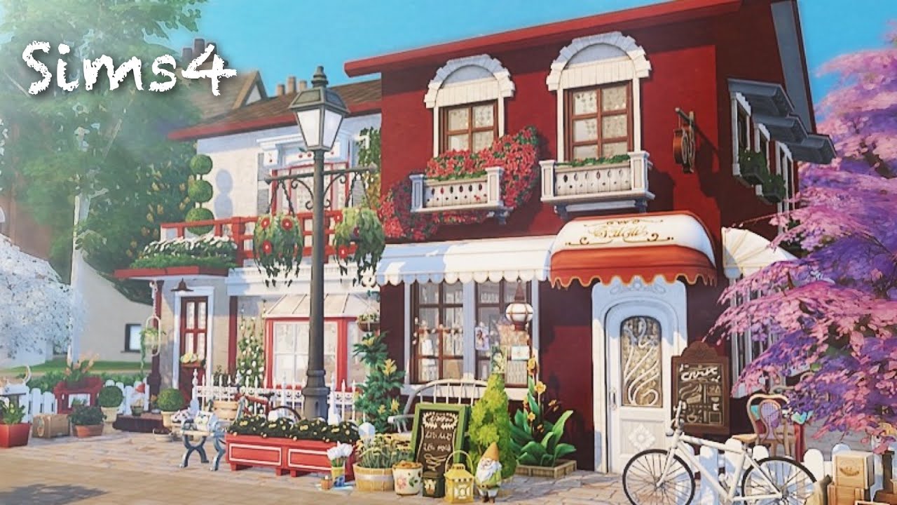 CUTE TOWNHOUSES  ~かわいいお家~  Sims4 PS4 / No CC & Mod /Speed Build [ シムズ４建築 ]