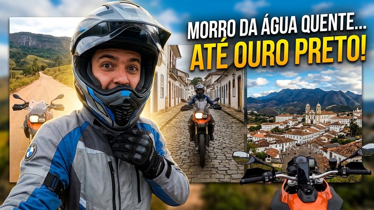 ESTRADA REAL - de MOTO -  Ep. 05 - de Catas Altas à Ouro Preto - histórico - Caminho dos DIAMANTES