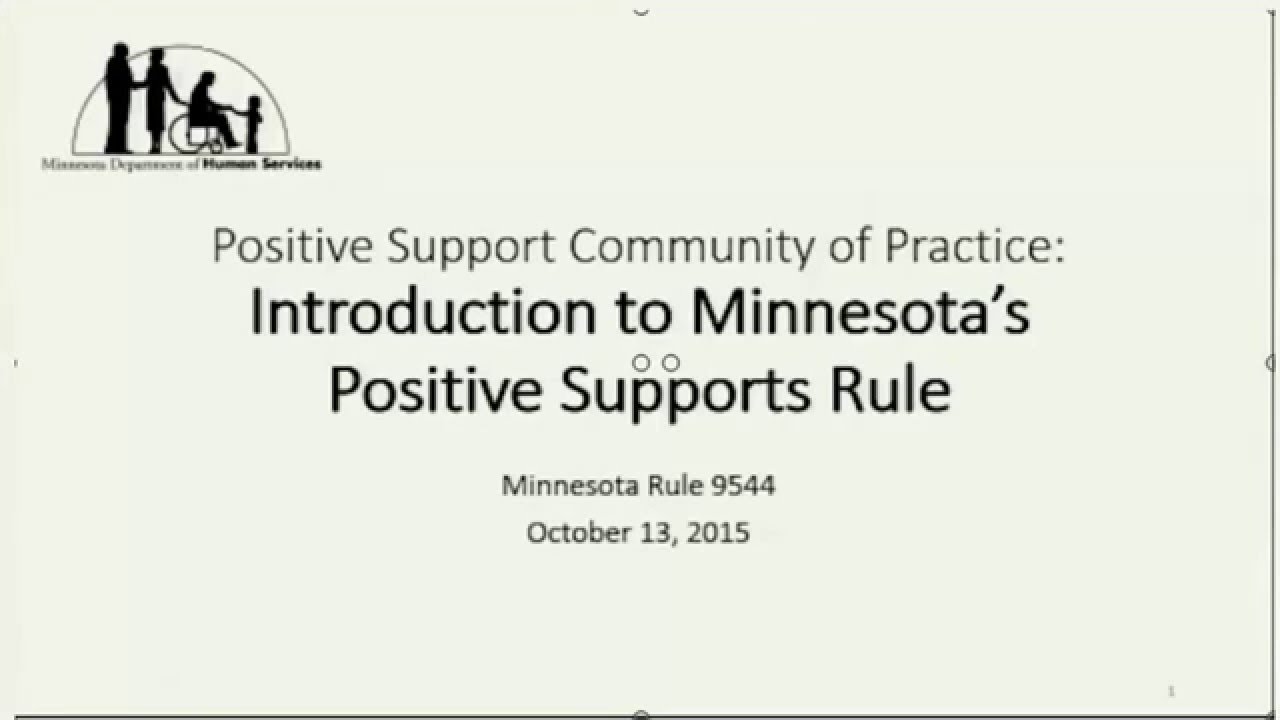 Intro to Minnesota’s Positive Support Rule (MN Rule 9544): Part 3