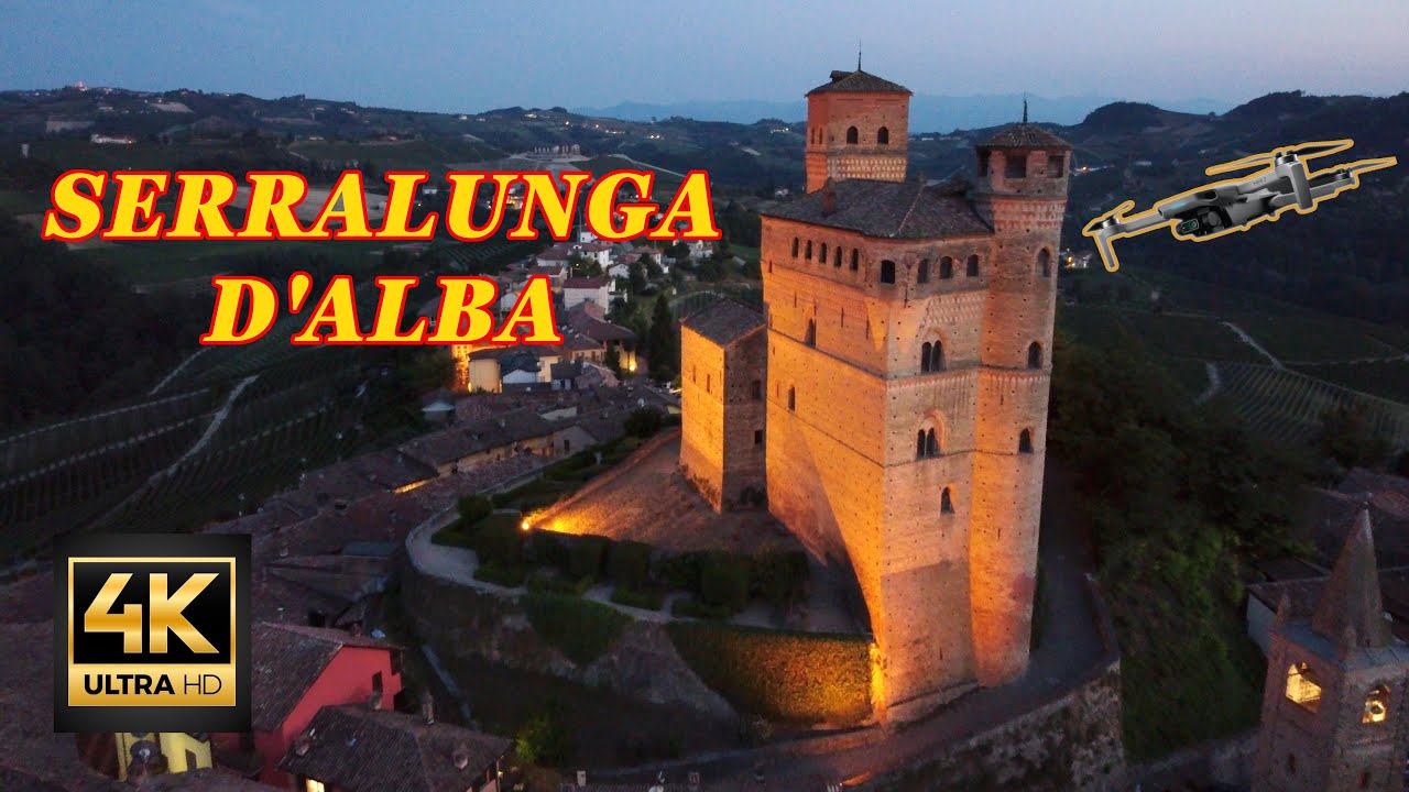 Serralunga D'Alba visto dal drone