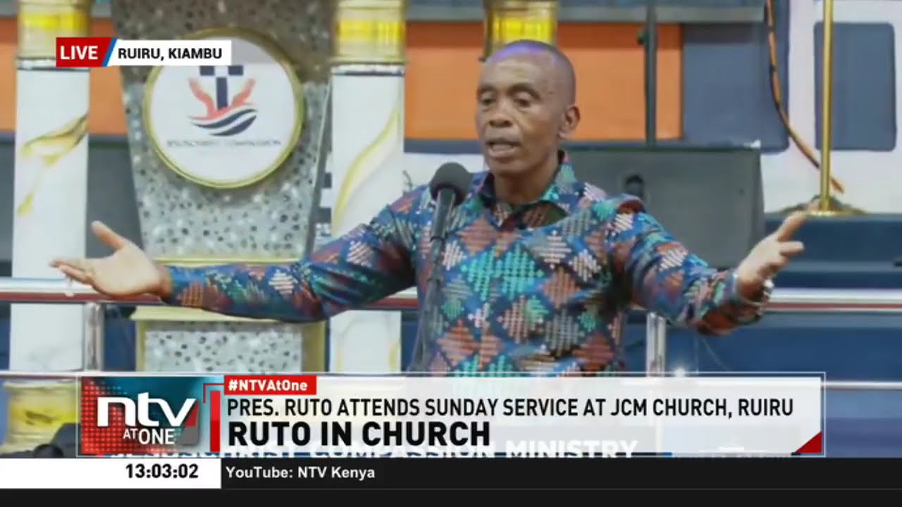 President Ruto attends church service in Ruiru, Kiambu County