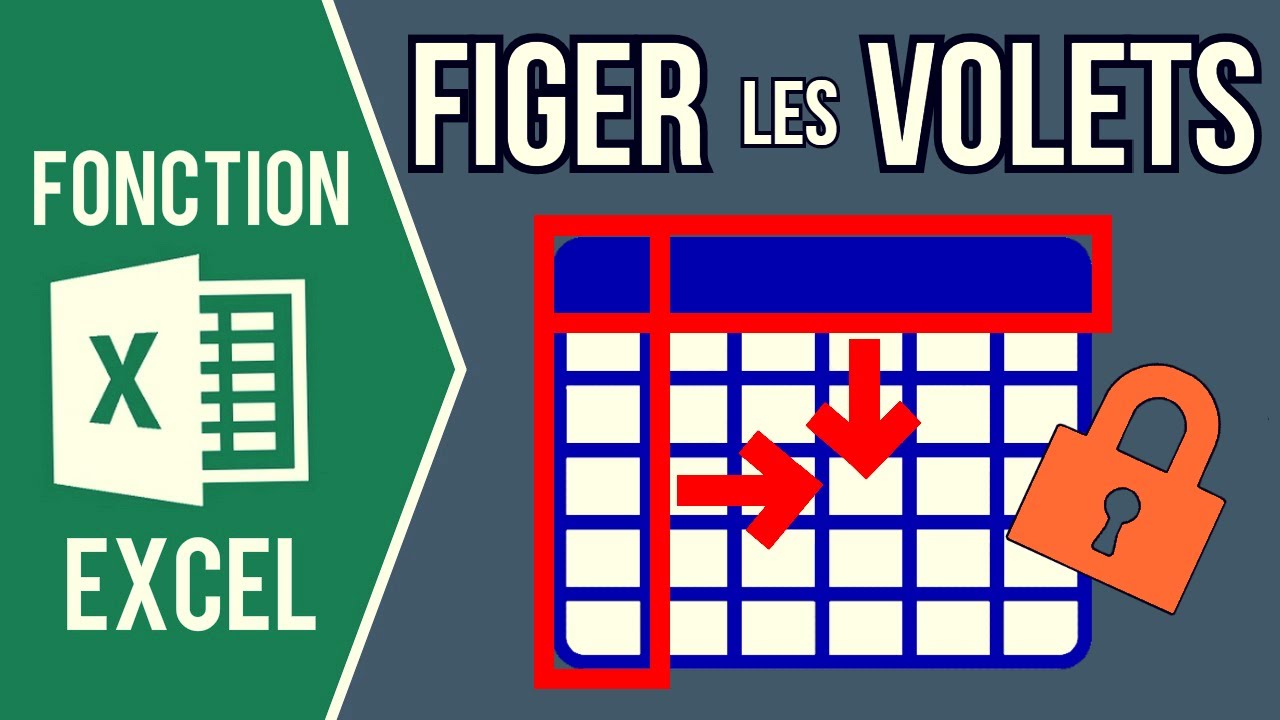 EXCEL - FIGER LES VOLETS POUR VERROUILLER DES LIGNES ET DES COLONNES (Figer des lignes et colonnes)