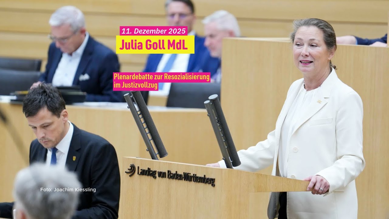 Julia Goll MdL (FDP) - Rede im Landtag vom 11.12.2025 TOP 11 - Resozialisierung im Justizvollzug