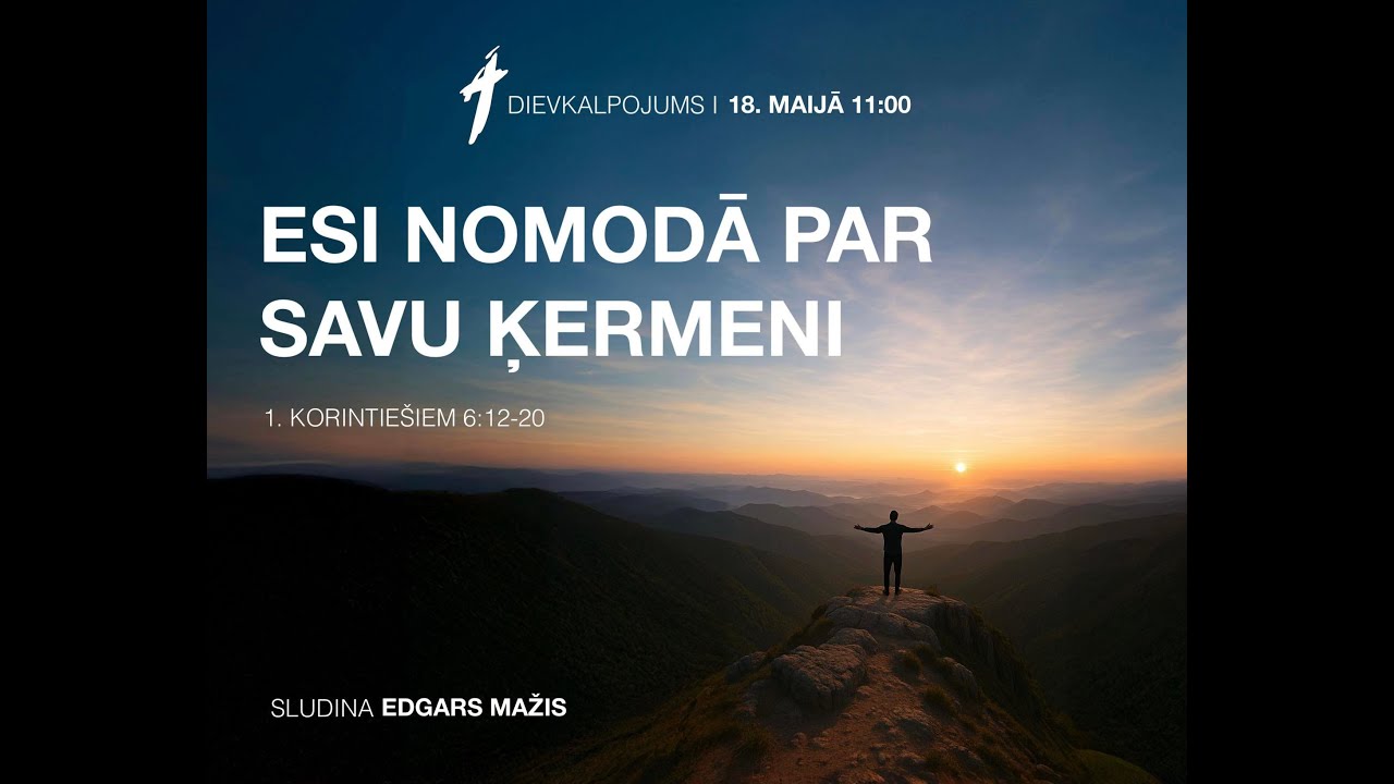 Āgenskalna baptistu draudzes dievkalpojuma tiešraide 18.05.2025., plkst. 11.00