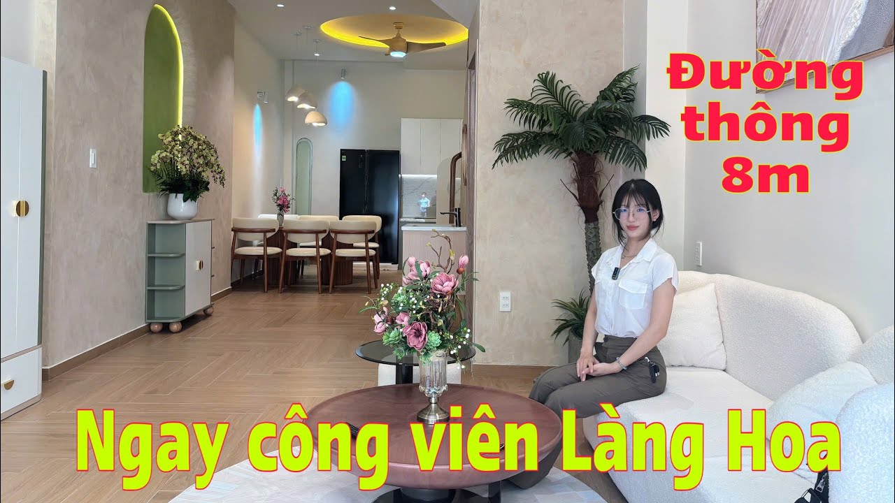 Nhà đẹp gò vấp Nhà đẹp đường Lê Văn Thọ đường thông 8m ngay công viên Làng Hoa 
