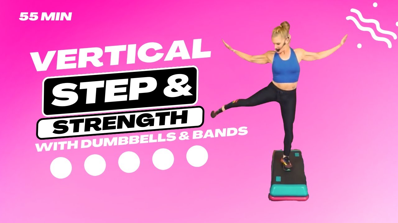 VERTICAL STEP AEROBICS AND STRENGTH WORKOUT // CARDIO STEP & WEIGHTS