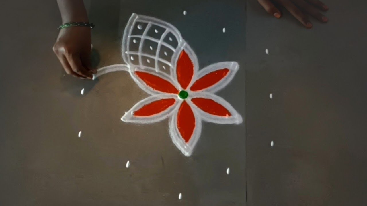 махашивратри маасимадхам красивый цветок колам#trending #rangoli/colorrangoli/gokulramyakolangal