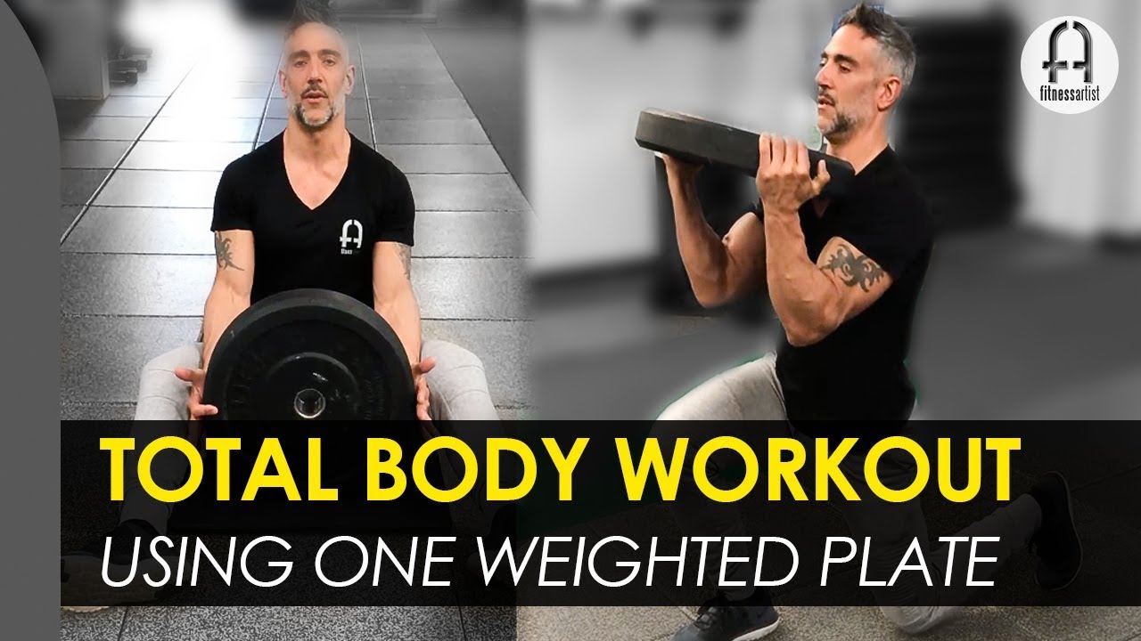Total body workout using a single plate