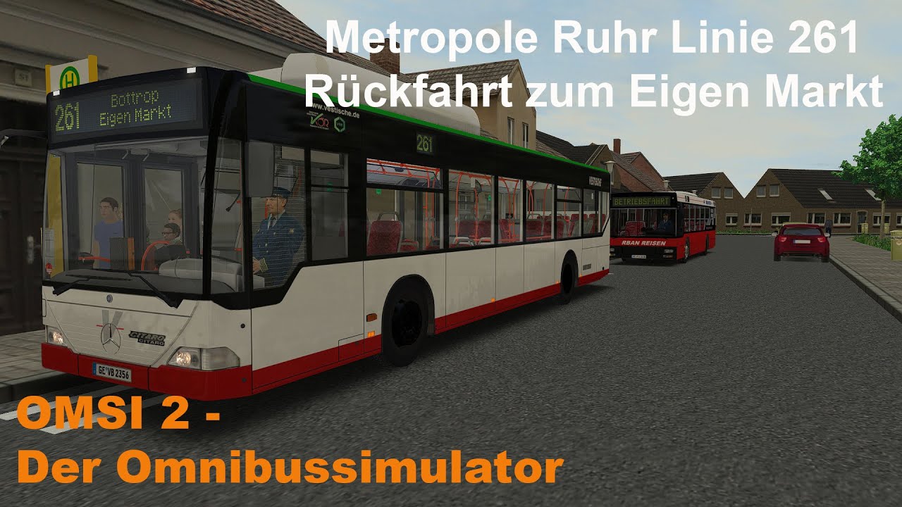 Omsi 2 Metropole Ruhr Linie 261 Rückfahrt zum Eigen Markt MB O530 CNG
