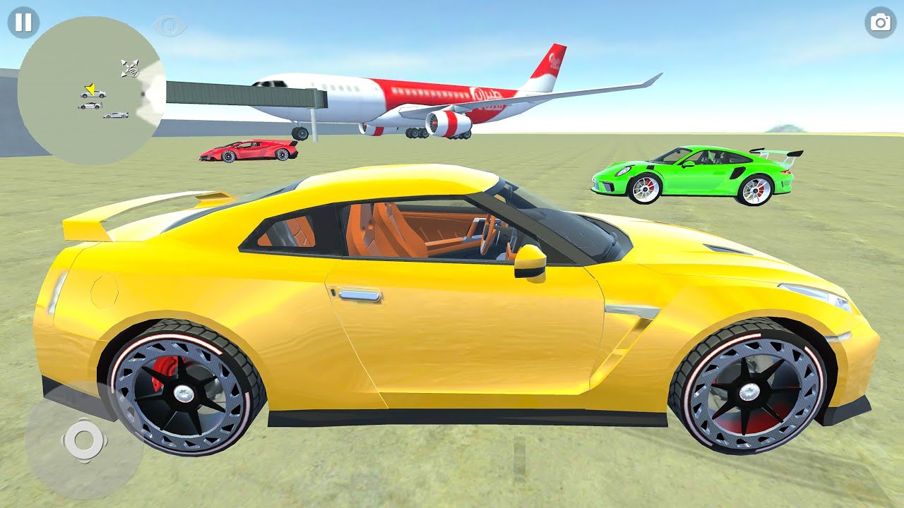 Nissan GTR Lamborghini and Porsche Racing Stunt Airport Driving 3 Cars Simulator - Android Gameplay.