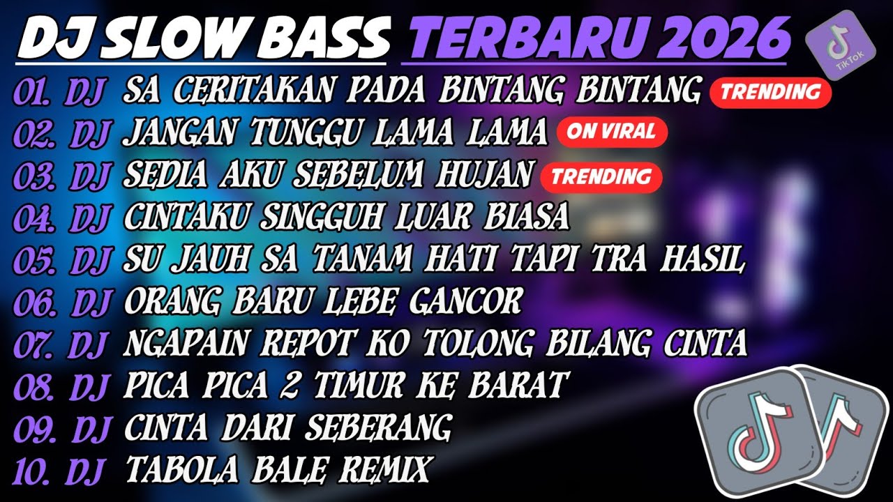 DJ SLOW BASS TERBARU 2026🎵DJ SA CERITAKAN PADA BINTANG²🎵DJ JANGAN TUNGGU LAMA²🎵FULL ALBUM 