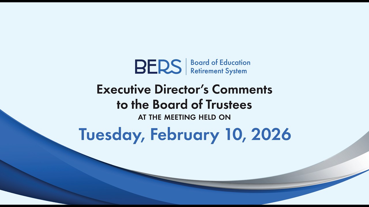NYCBERS Executive Director's Comments February 10, 2026