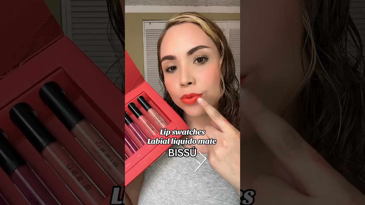 Lip swatches labiales l&iacute;quidos mate BISSU