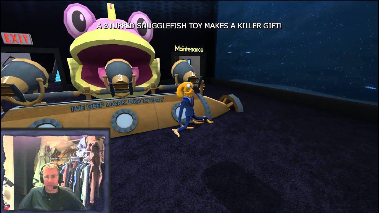 Octodad the Dadliest Catch Gameplay - get the lights working, reveal the dark statue, exit deep sea