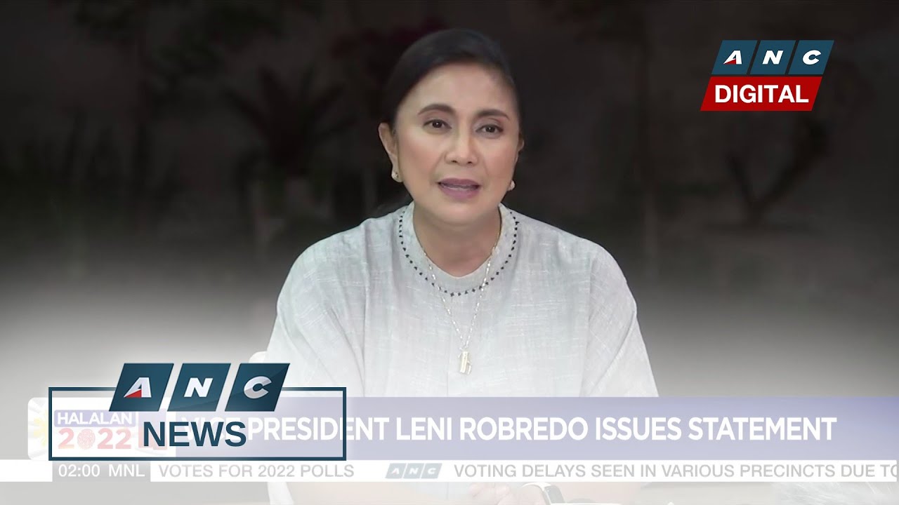 Presidential bet Robredo addresses supporters as rival Marcos leads partial tally | ANC