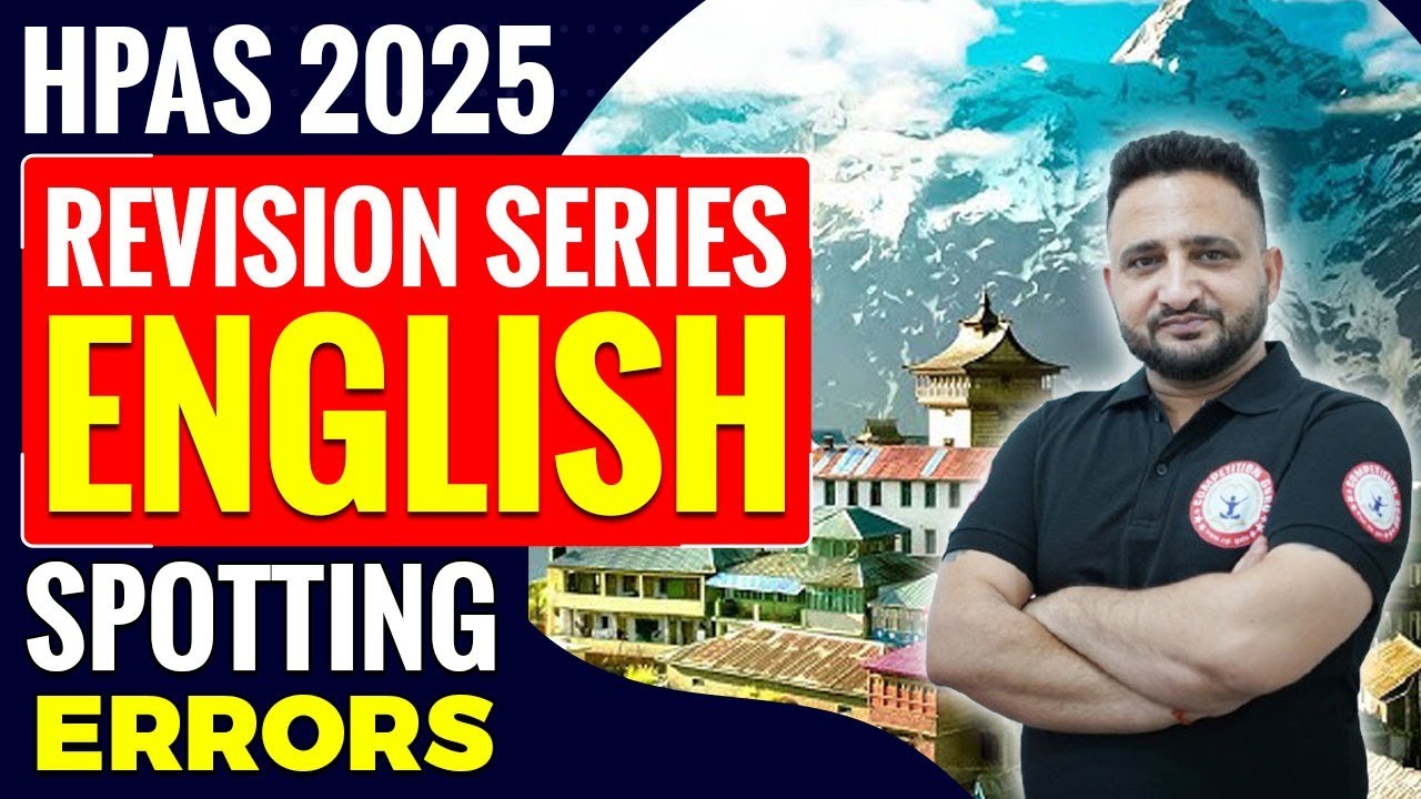 HPAS 2025 : ENGLISH Spotting Errors || HPAS ENGLISH || HPAS COACHING || HPAS ONLINE COACHING