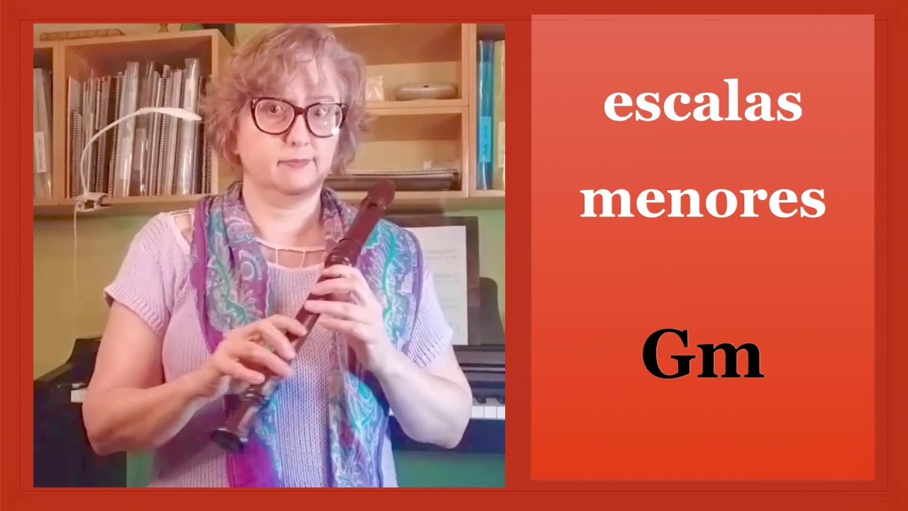 Escalas na Flauta Doce Contralto: sol menor eólio e dórico