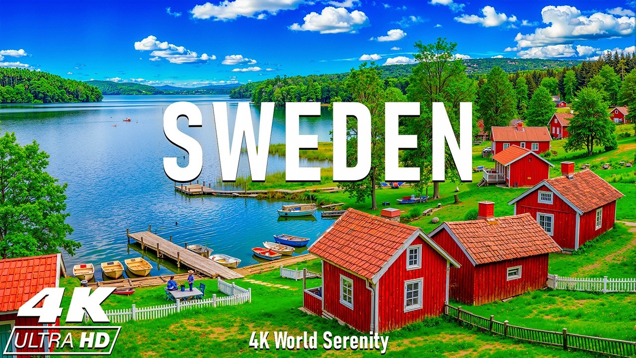 Sweden 4K | Vast Nordic Landscapes from Forests to Arctic North with Soothing Music