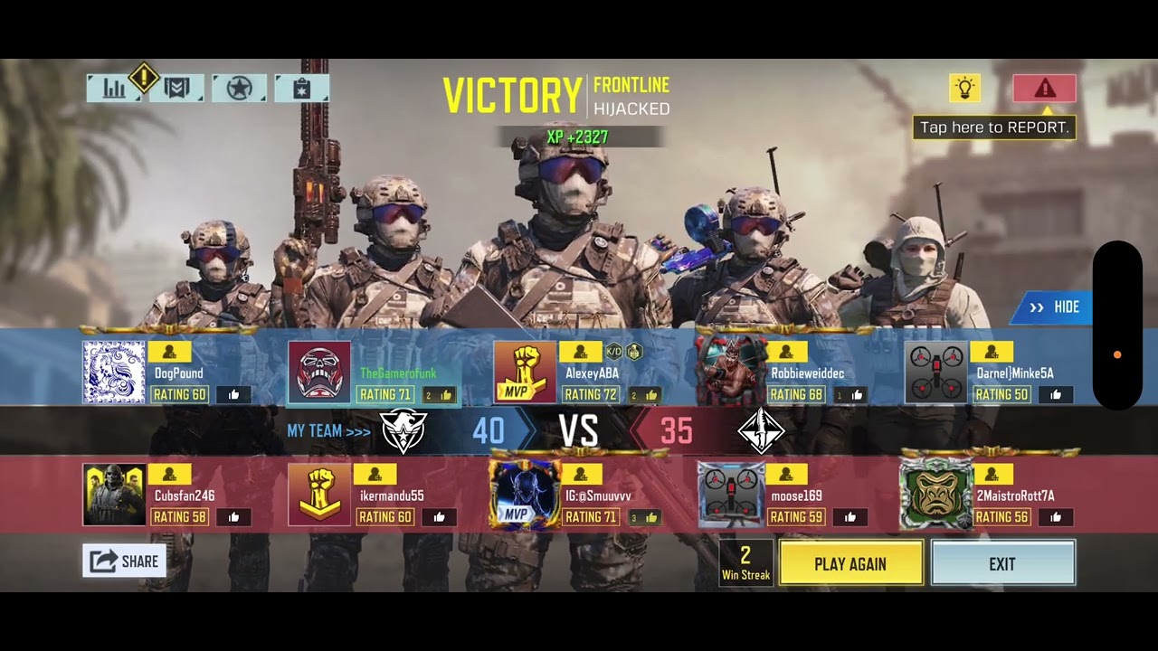 Cod plays 