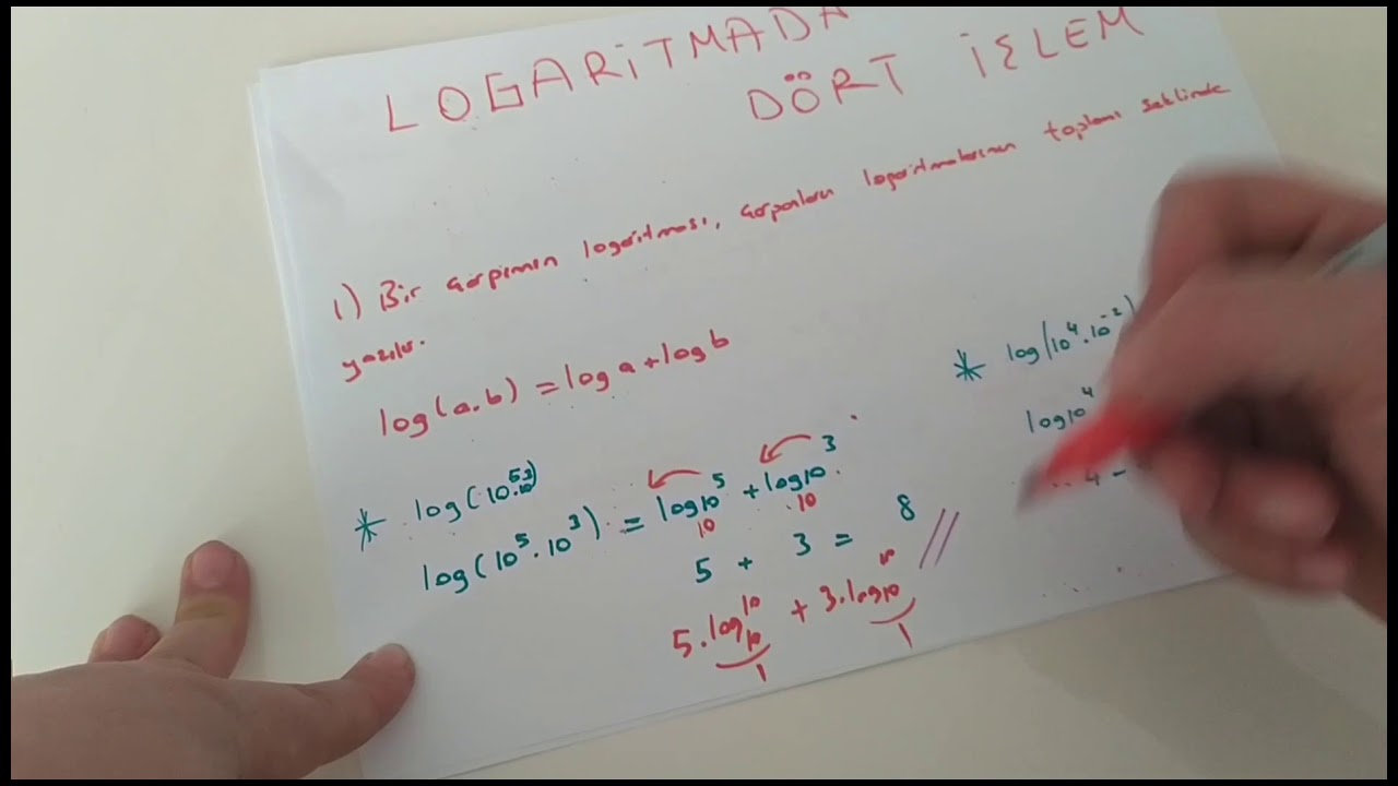 Kimya Teknolojisi Alanı Meslek Hesaplamaları 9.Sınıf Logaritma ve  Özellikleri