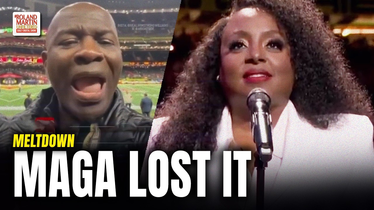 Last Year MAGA Lost Its Mind Over the Black National Anthem at the Super Bowl.