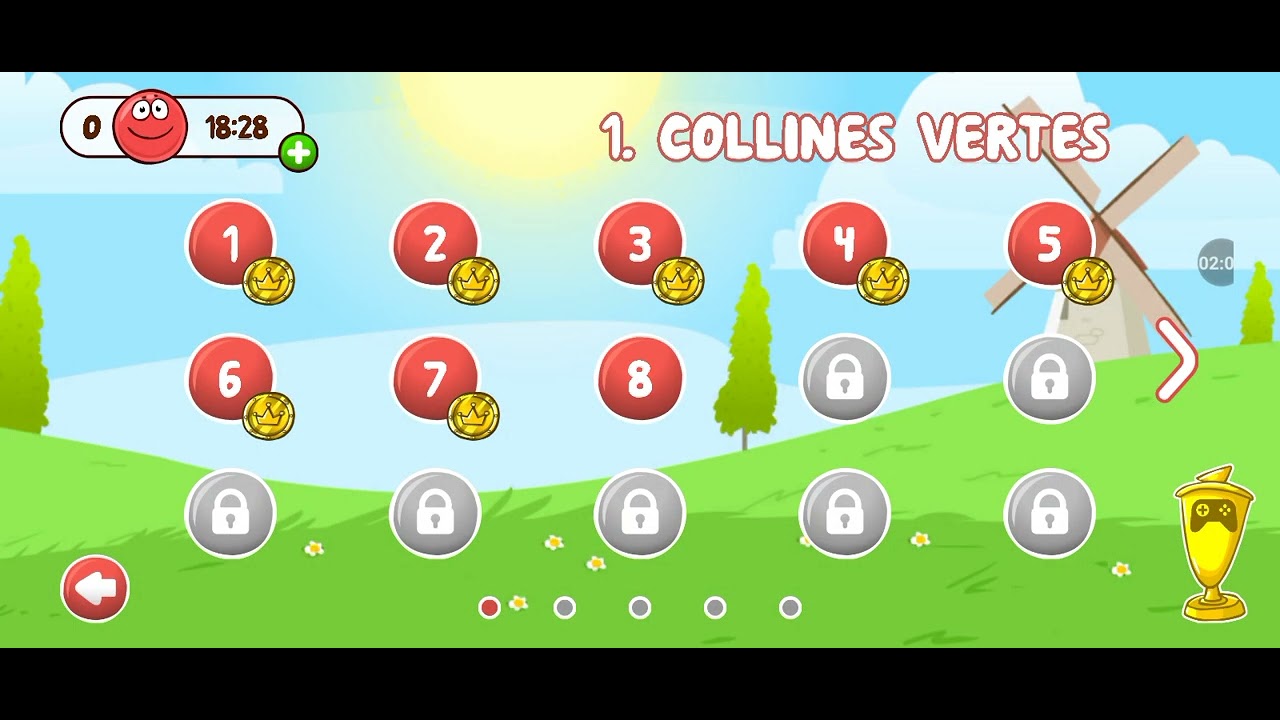 Aujourd'hui j'ai j'essaie de finir le niveau 8 de red ball!!!